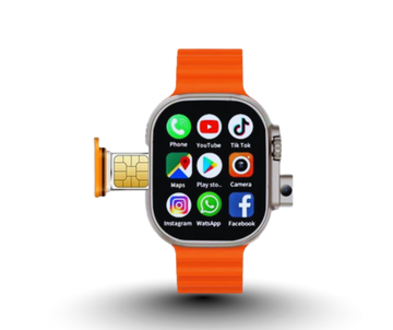 K4g Ultra Smart Watch – SIM Support, Built-in Camera & Bold Sporty Design🔥