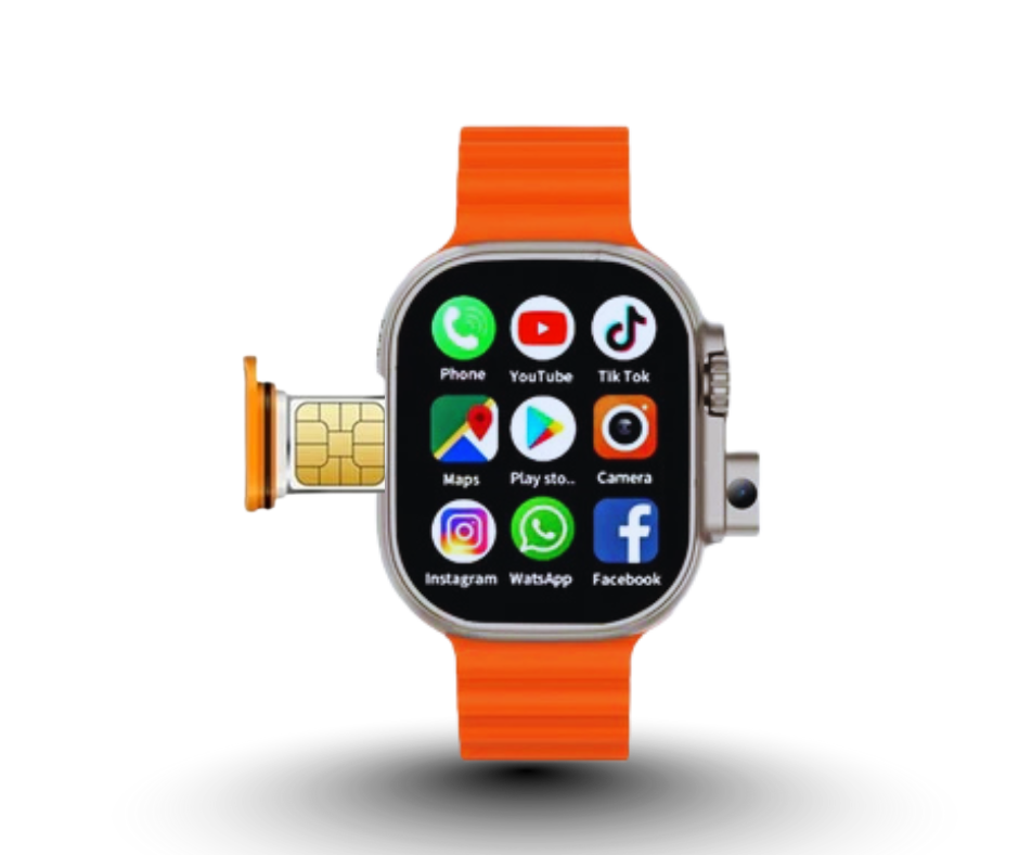 K4g Ultra Smart Watch – SIM Support, Built-in Camera & Bold Sporty Design🔥