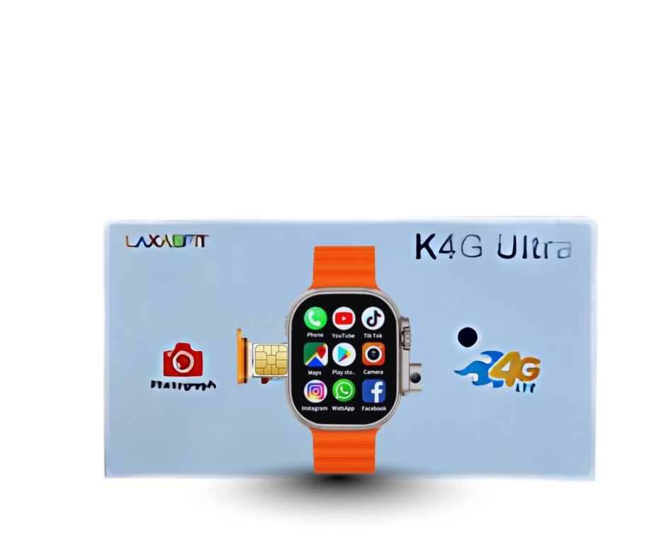 K4g Ultra Smart Watch – SIM Support, Built-in Camera & Bold Sporty Design🔥