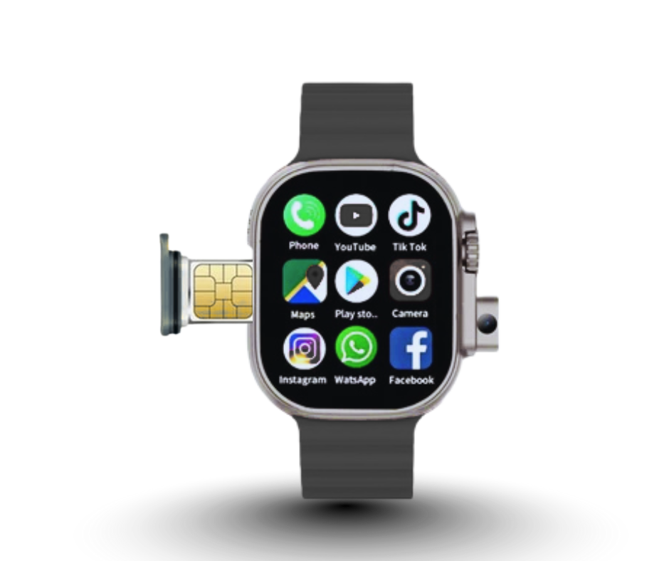 K4g Ultra Smart Watch – SIM Support, Built-in Camera & Bold Sporty Design🔥